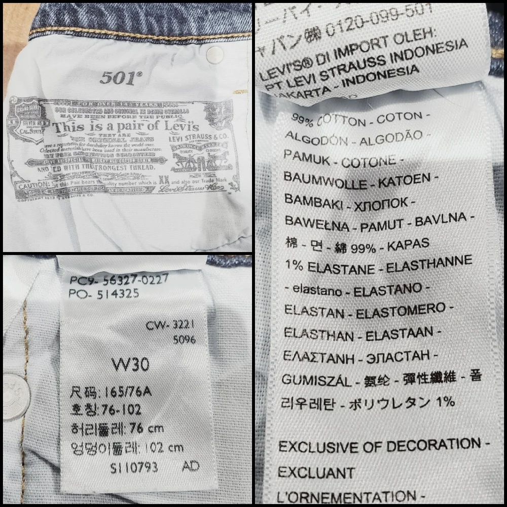 LEVIS (ARITZIA) 501 High Rise Denim Shorts Cut Offs - Picture 7 of 15